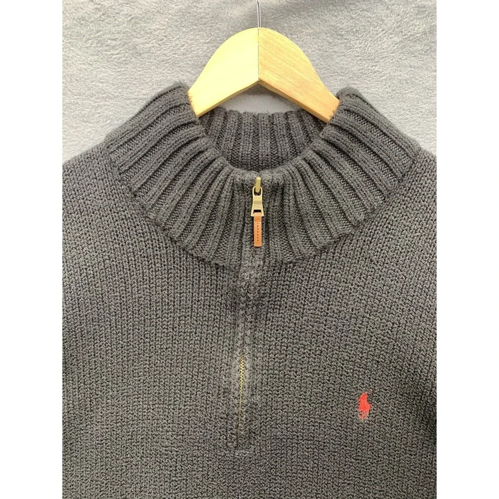 Polo Ralph Lauren 1/4 Zip Sweater Men's Size  XXL Black RN 41381 - Picture 3 of 16